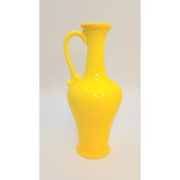 Lefton Accents Vintage Lefton Signed Japan Bright Yellow Bud Vase